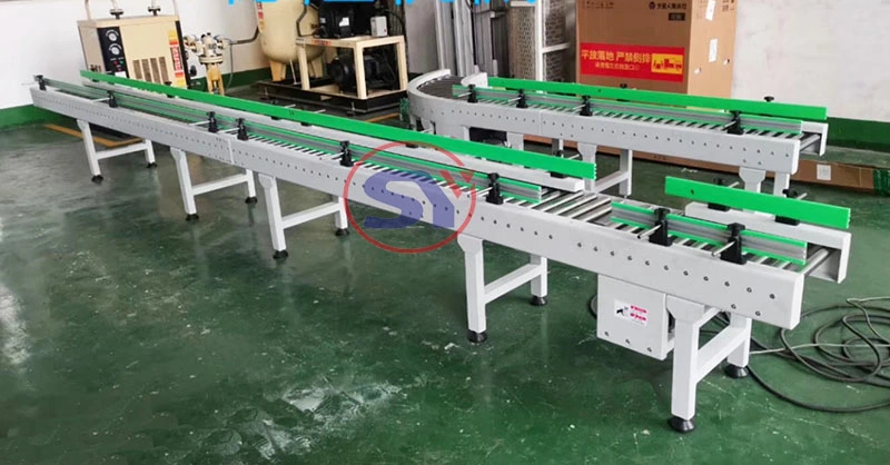 90 Degree Bend Driving Roller Conveyor for Plate Crate Barrel