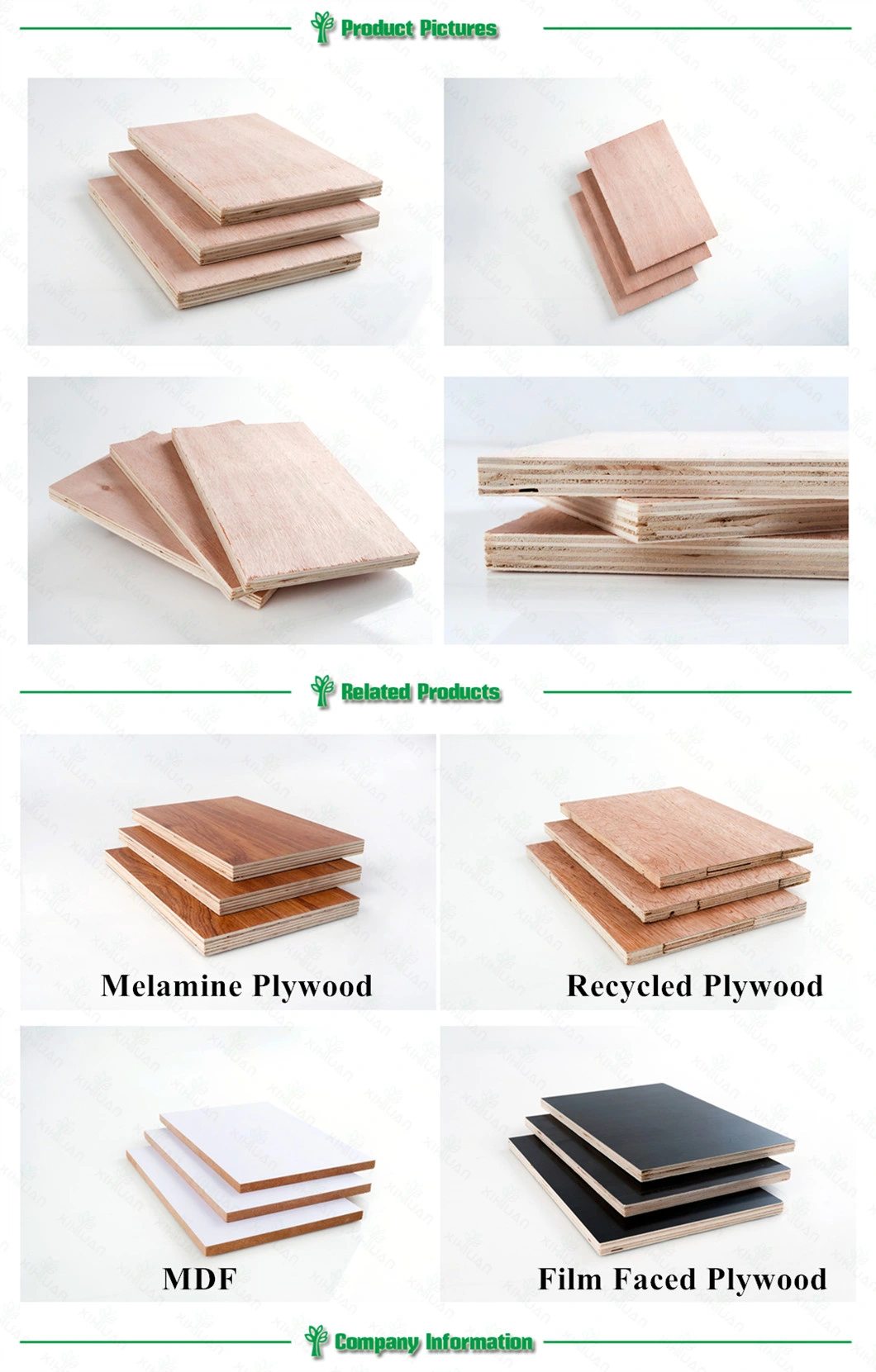 One Time Hot Press WBP Plywood for Pallets Packing Use
