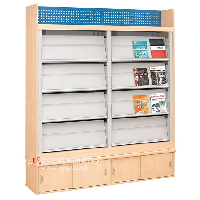 Unique Design Bookshelf, Library Bookshelf, 4 Level Double Side Shelf