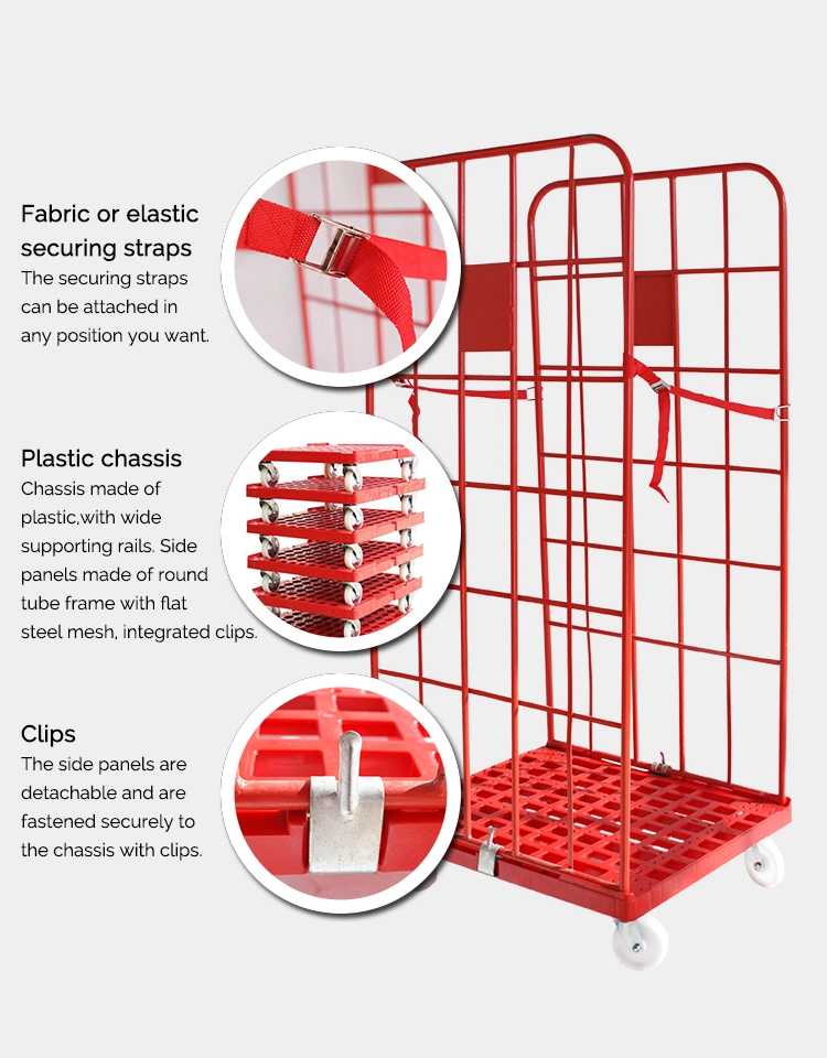 Folding and Nesting Mesh Box Pallets Trolley Carts