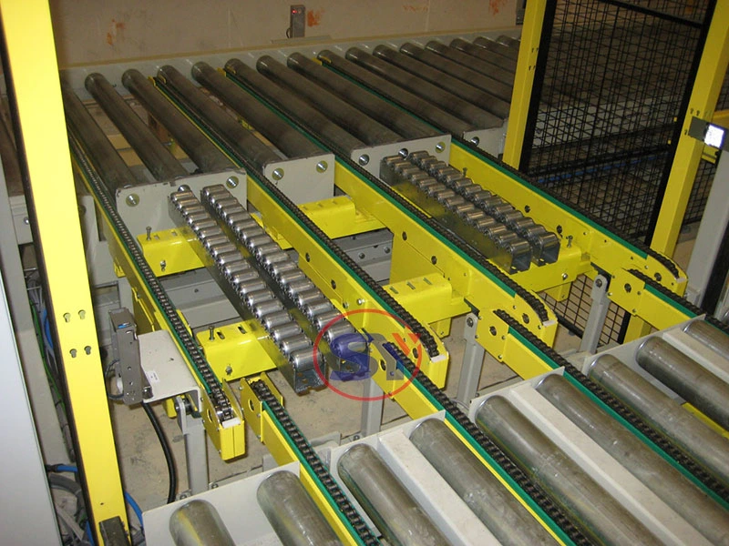 Curved Motorised 90 Degree Roller Conveyor for Pallets Transfer