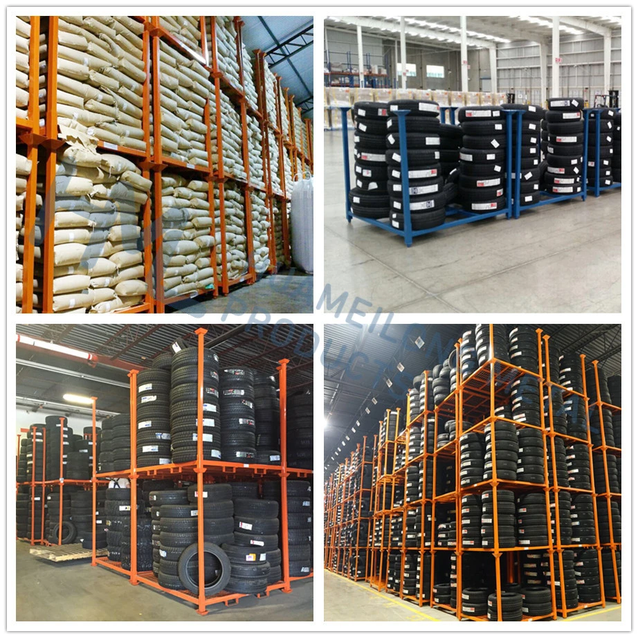 Warehouse Industrial Stacking Folding Durable Spare Pallet Racks for Tire