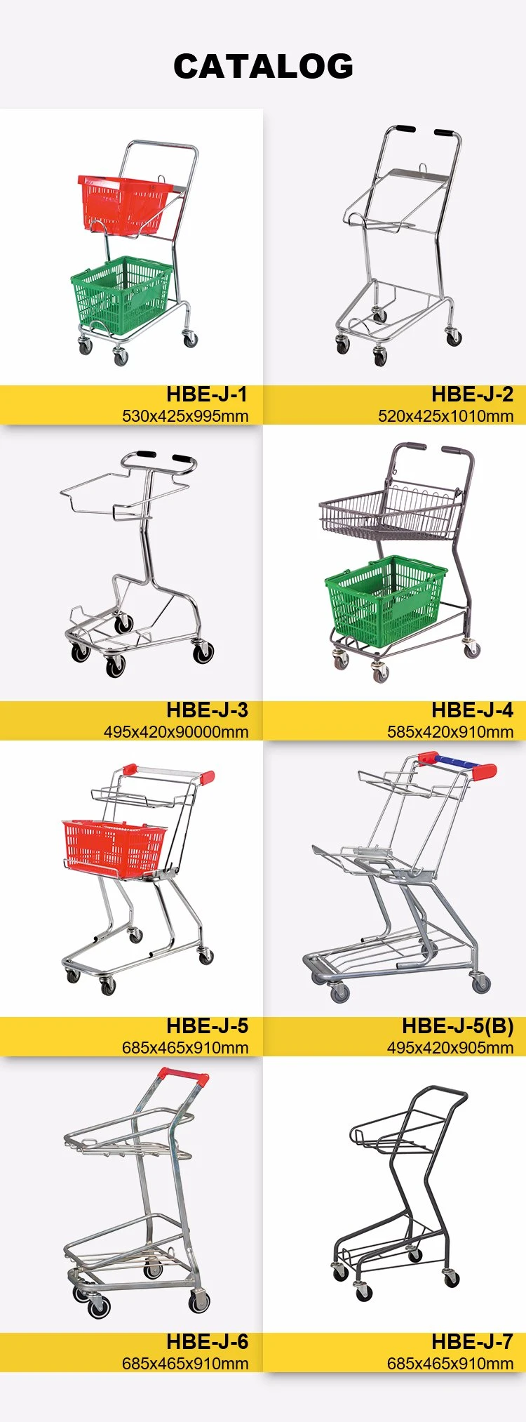 Metal Frame Cargo Trolley for Plastic Logistics Crates