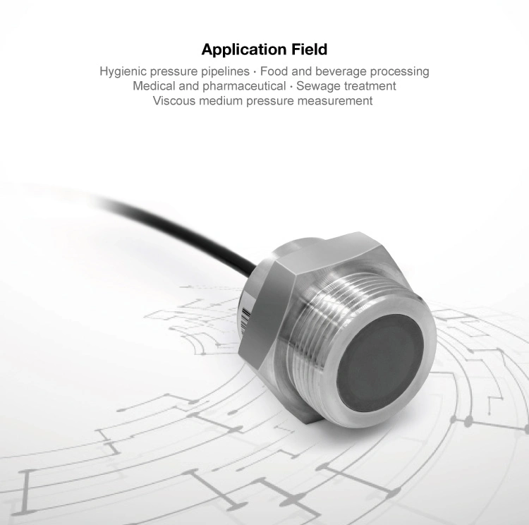 Jc670d Hygienic Flat-Diaphragm Pressure Transducer, Sewage Pressure Sensor, Viscous Medium Pressure Measurement, Hygienic Pressure Pipelines Pressure Transmitte