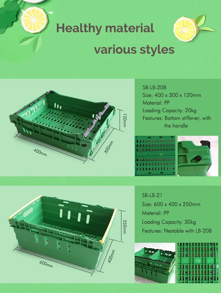 Plastic Tote Bin Plastic Crate for Fruit and Vegetable