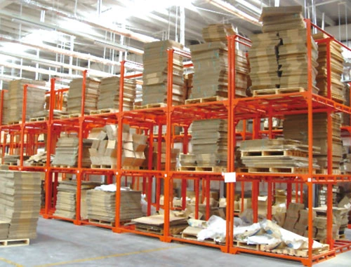 Be Knocked-Down and Collapsible Warehouse Pallet Rack Metal Stack Rack