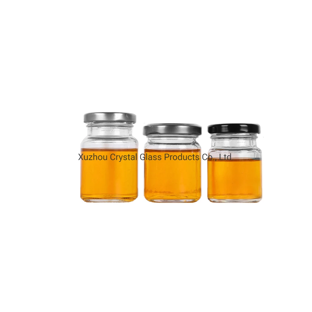 Small Round Empty 75ml Jam Containers Food Storage Containers Glass Containers for Honey