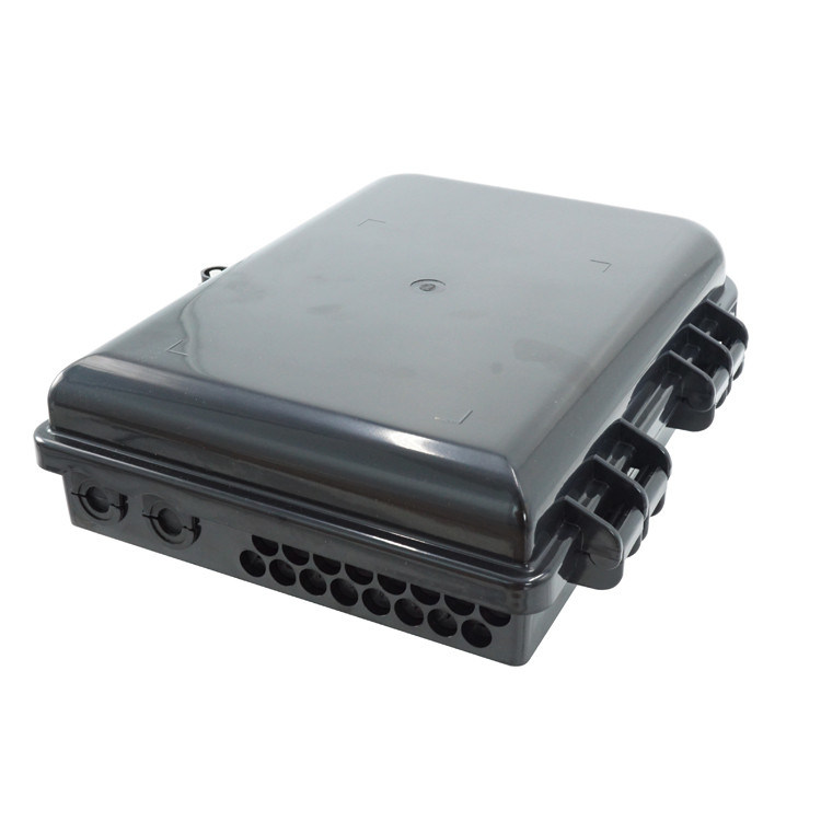 Outdoor Fiber Optic Distribution Box 16 Port Splitter Box with Splice Tray White/Black Terminal Box