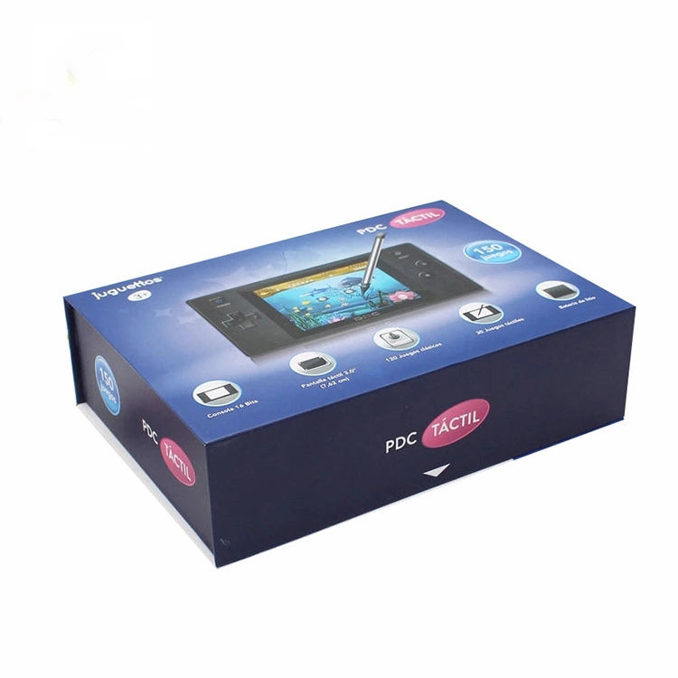 4G Box Blue Foldable Paper Packaging Box Flap Game Machines