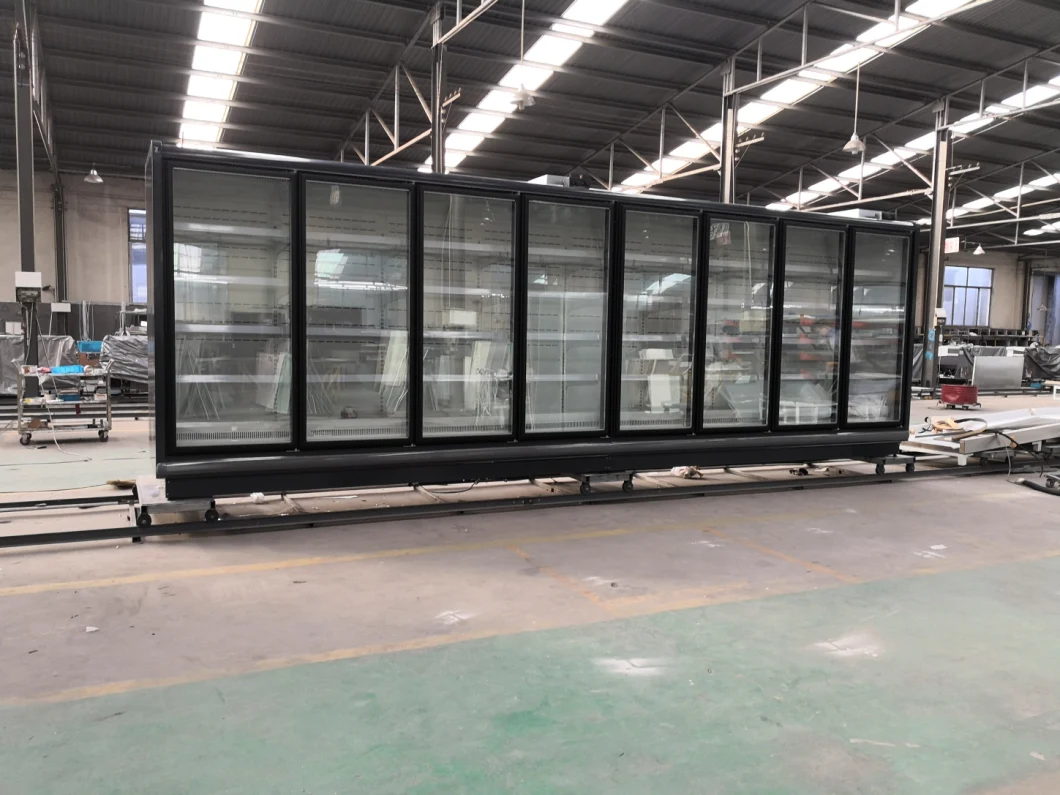 Frost Free Glass Commercial Chiller for Supermarket Fresh Display