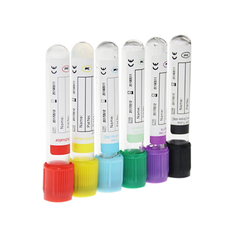 Whole Purple Color Cap Glass Lab Disposable Plastic Rubber Stopper Sample Blood Collection Tube