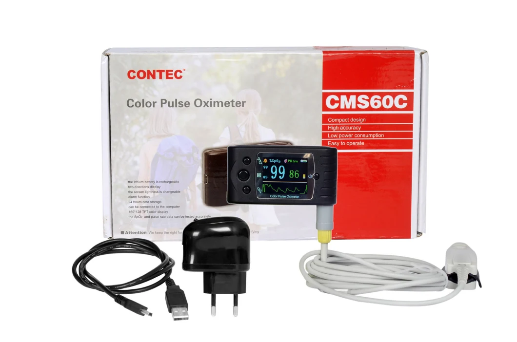 Contec Cms60c/Cms60cw Blood Test Machine Neonatal Pediatric Adult Infant Handheld Pulse Oximeter