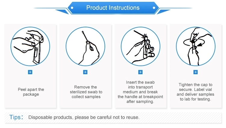 Specimen Sampling Test Swab Tube Collection Universal Viral Transport Media Specimen Collection Tube