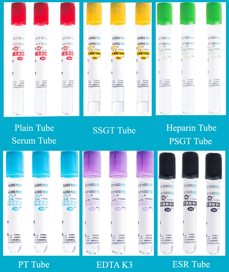 Plastic Green Gel Lithium Heparin Vacuumed Tubes for Blood Collection