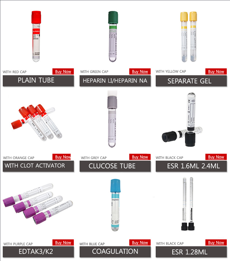 Manufacturer Disposable Medical Vacuum Blood Collection Tube