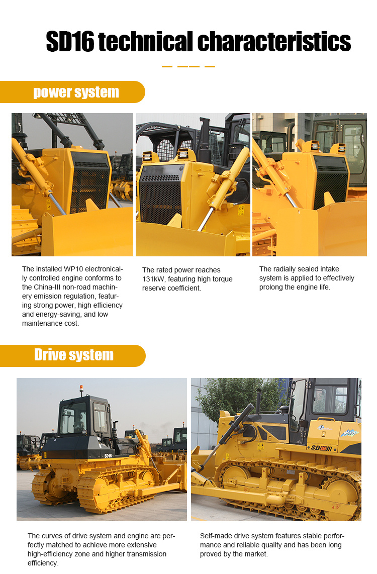 China Made Crawler Bulldozer for Construction, Infrastructure, Crop Harvest