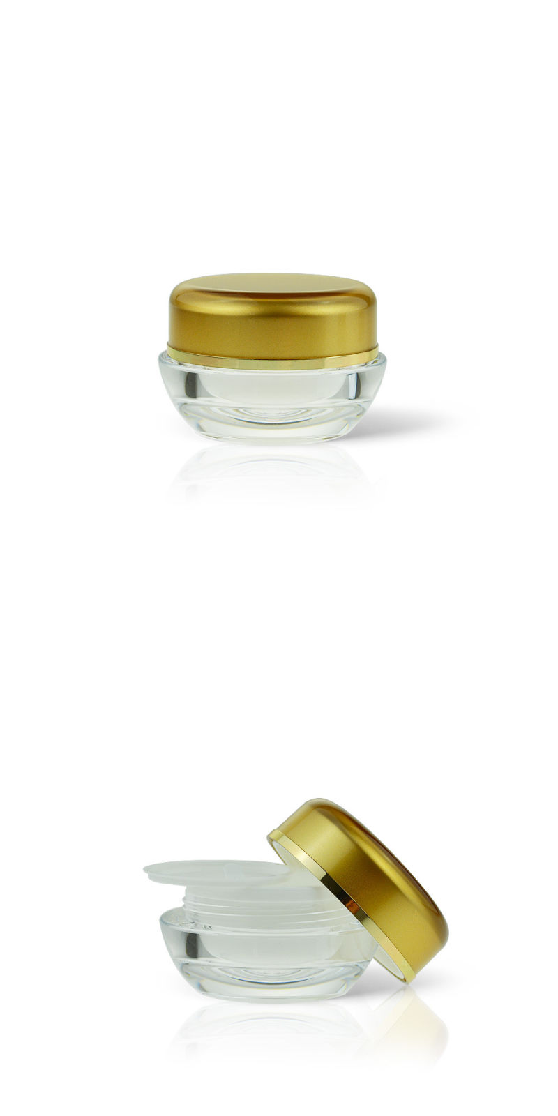 50g Cream Jar Cosmetic Container with Gold Cap