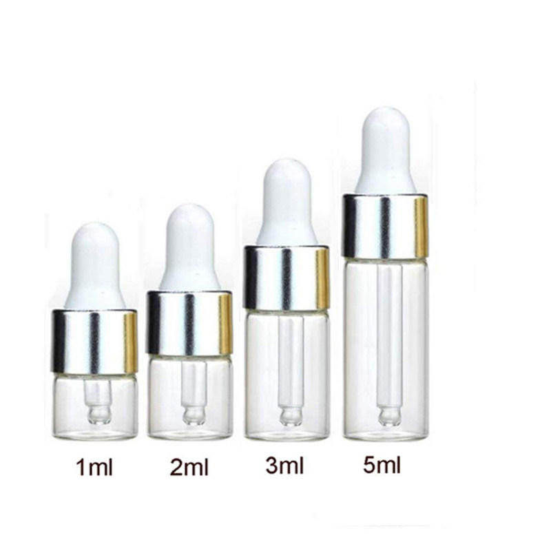 2ml Essential Oil Vials Bottles Travel Refillable Cosmetic Sample Container