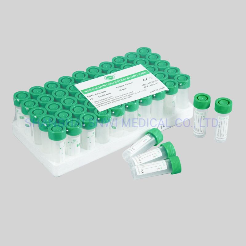 CE&ISO Certificate Medical Disposable Plain Blood Collection Tube Pet