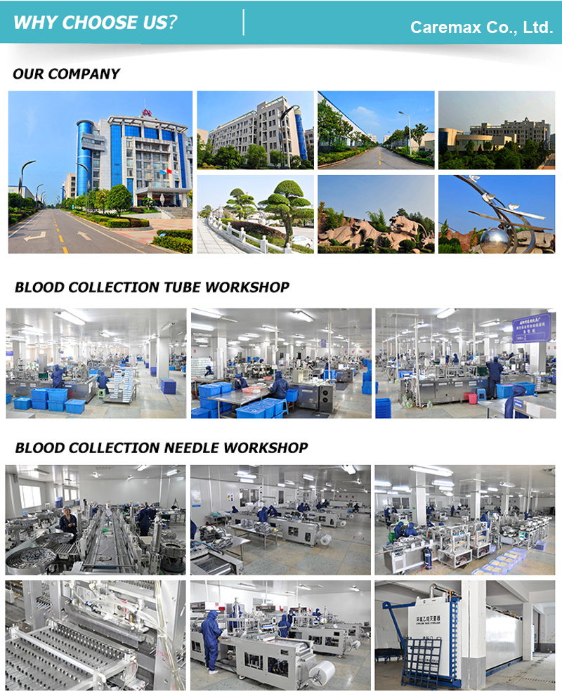 Glass Materials Sterile Test Vacuum Blood Collection Tubes
