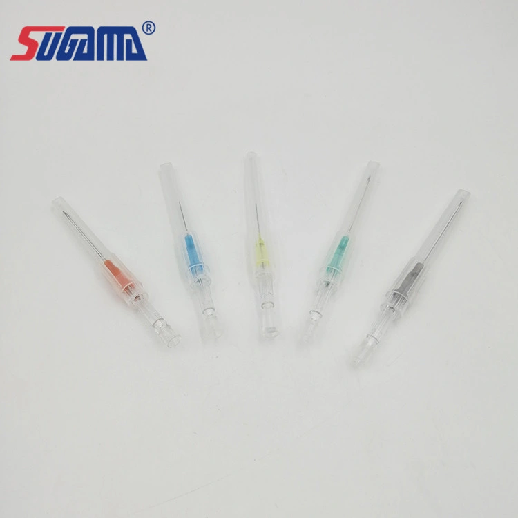 Factory Wholesale Disposable IV Cannula with Color-Coded Easing Cap