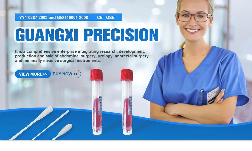 Factory Direct Sells Disposable Saliva Sample Collection Tube Kit for DNA/Rna Sample Collection and Transportation