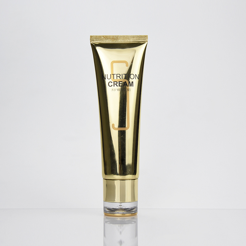 Gold Cosmetic Soft Tube Packaging with Acrylic Cap