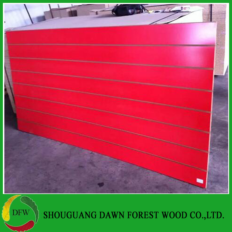 Different Colored Laminated Slotwall MDF/Slotted MDF Price