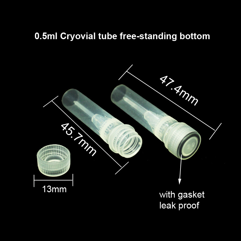 0.5ml Reversable Lab Plastic Cryovial Cryogenic Cryo Vials Tube