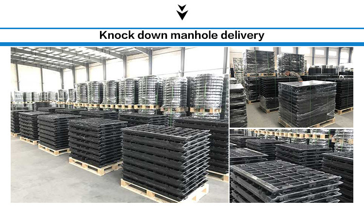 600mm OEM Cast Iron Manhole Covers Sanitary Tank Rectangular Manhole Cover Cover with Lifter