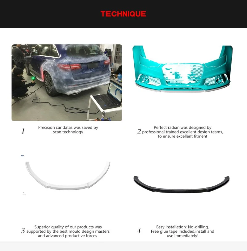 Carbon Fiber Front Lip for Audi RS6 2013-2018