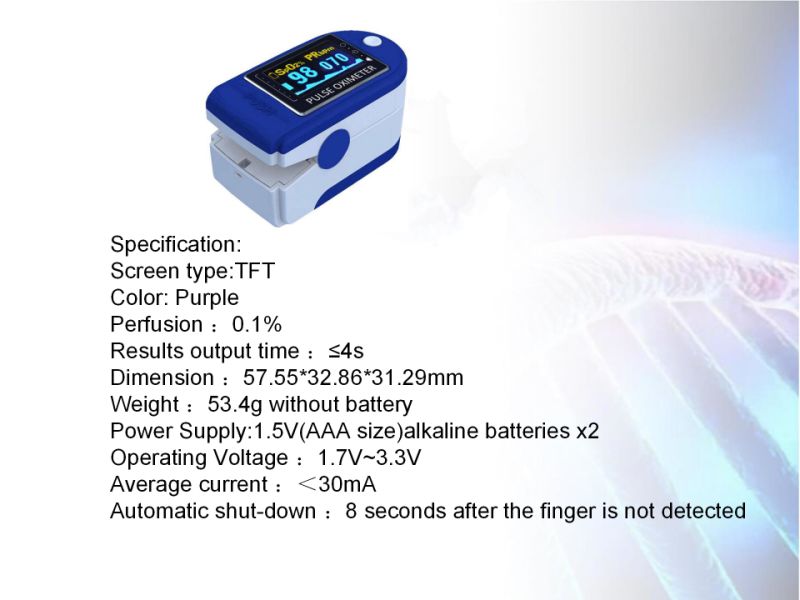 Blood Color LED Finger Pulse Oximeter