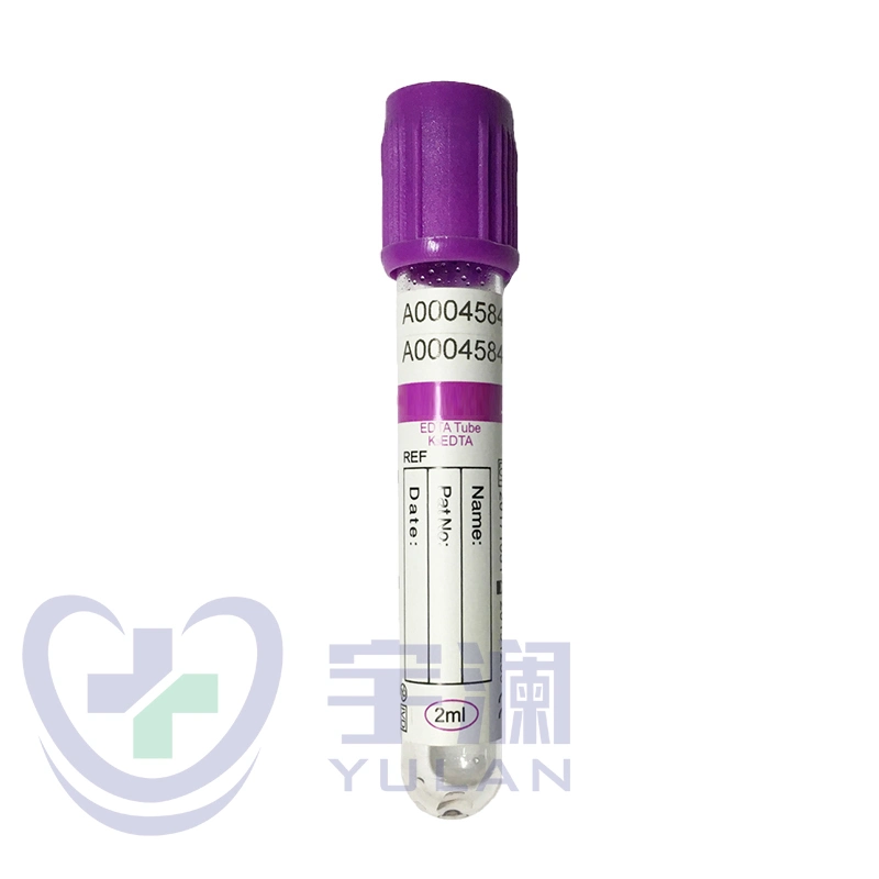 Disposable Medical Pet EDTA K2 K3 Purple Cap Vacuum Blood Collection Tube