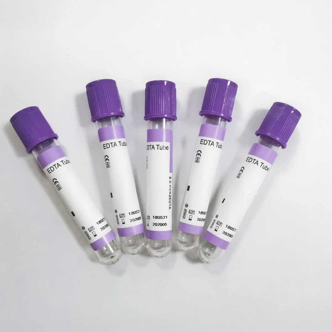 Surgical Consumables 2ml EDTA Purple Tube Vacuum Blood Collection Tube
