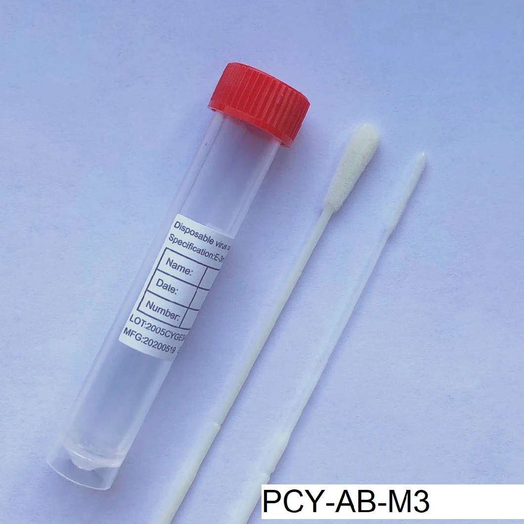 Saliva Collector Sample Collection Viral Transport Tube Disposable Virus Sampling Tube with Nasopharyngeal Swab