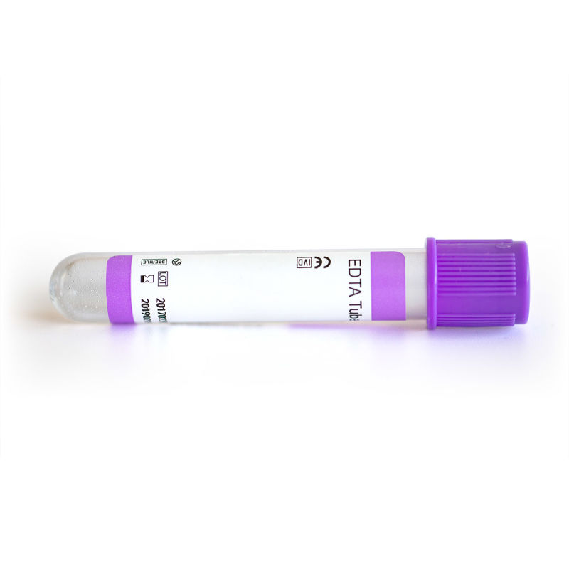 Disposable 2-10ml Glass Vacuum Blood Collection Lavender EDTA K2/K3 Tube
