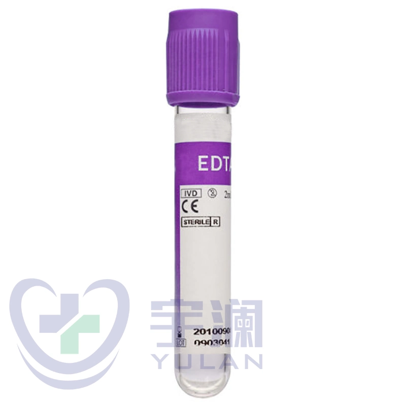 Disposable Medical Pet EDTA K2 K3 Purple Cap Vacuum Blood Collection Tube