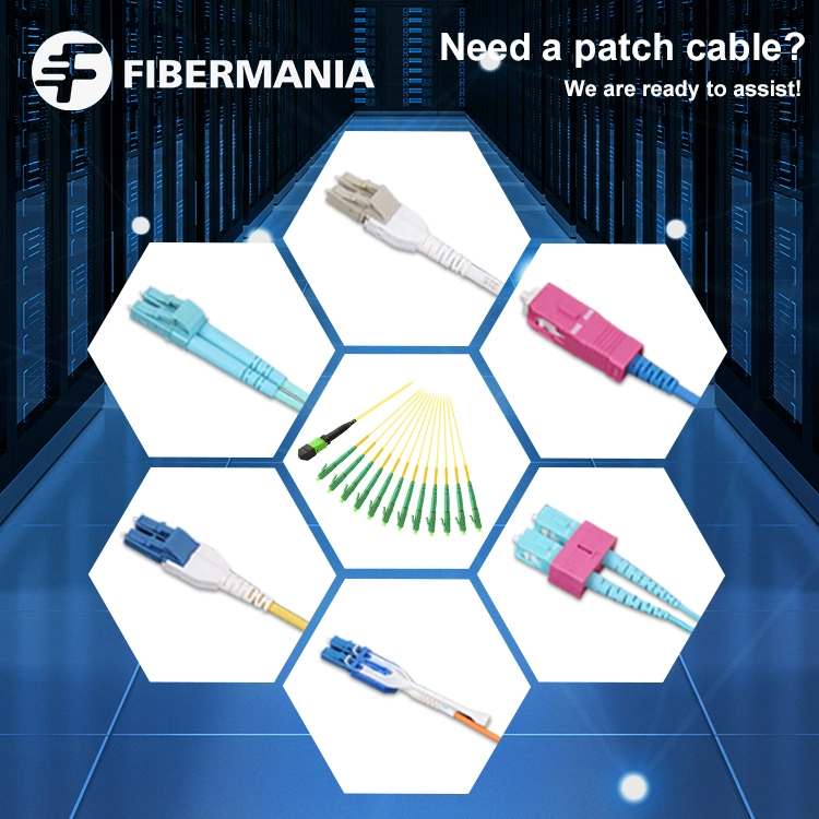 Telecom Communication FC/APC Single Mode Color-Coded 6 Fibers Unjacketed Fiber Optic Pigtail
