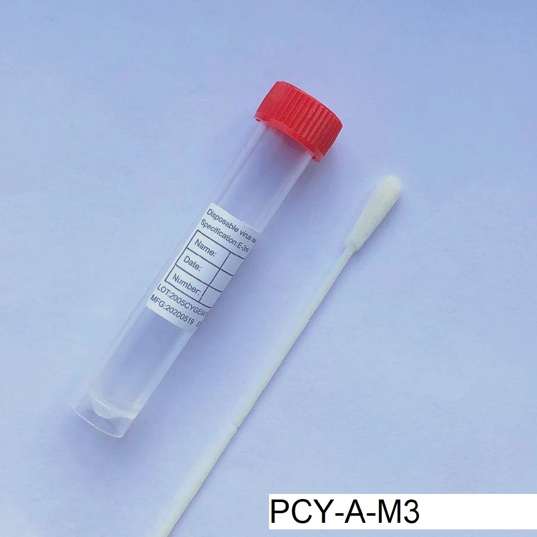 Saliva Collector Sample Collection Viral Transport Tube Disposable Virus Sampling Tube with Nasopharyngeal Swab