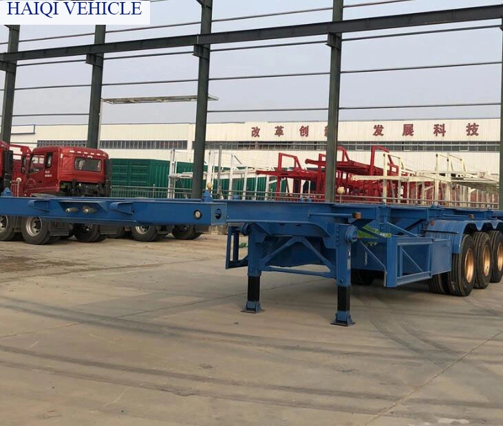 3 Axle 40FT Container Transport Skeleton Chassis Semi Trailer for Heavy Container Transport