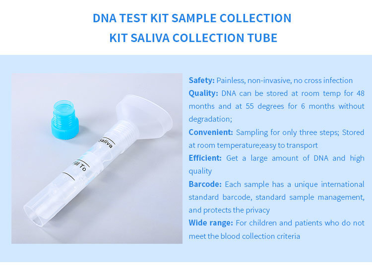 Fast Shipping Medical DNA Collection Saliva Testing Simple Tubes