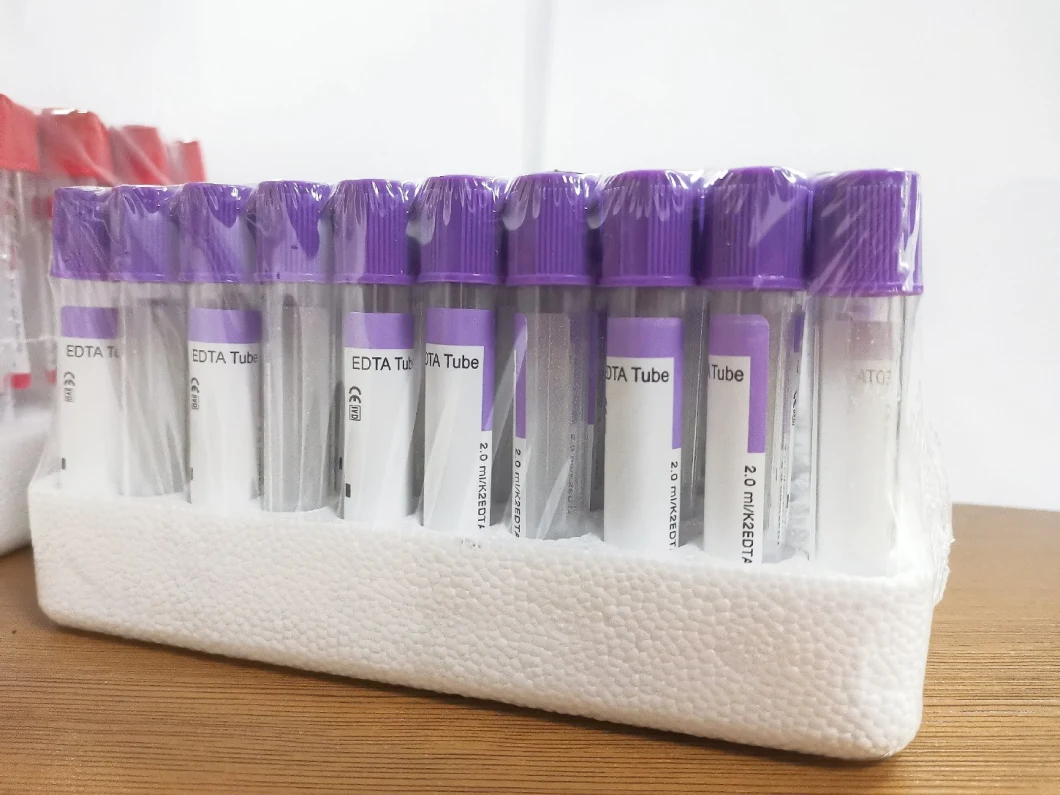 Surgical Consumables 2ml EDTA Purple Tube Vacuum Blood Collection Tube
