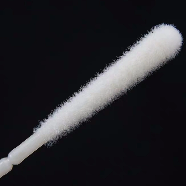 Specimen Collection Flocked Swabs Medical Plastic Stick Cotton Saliva DNA Sample Collection Sterile Throat Nasopharyngeal Swab