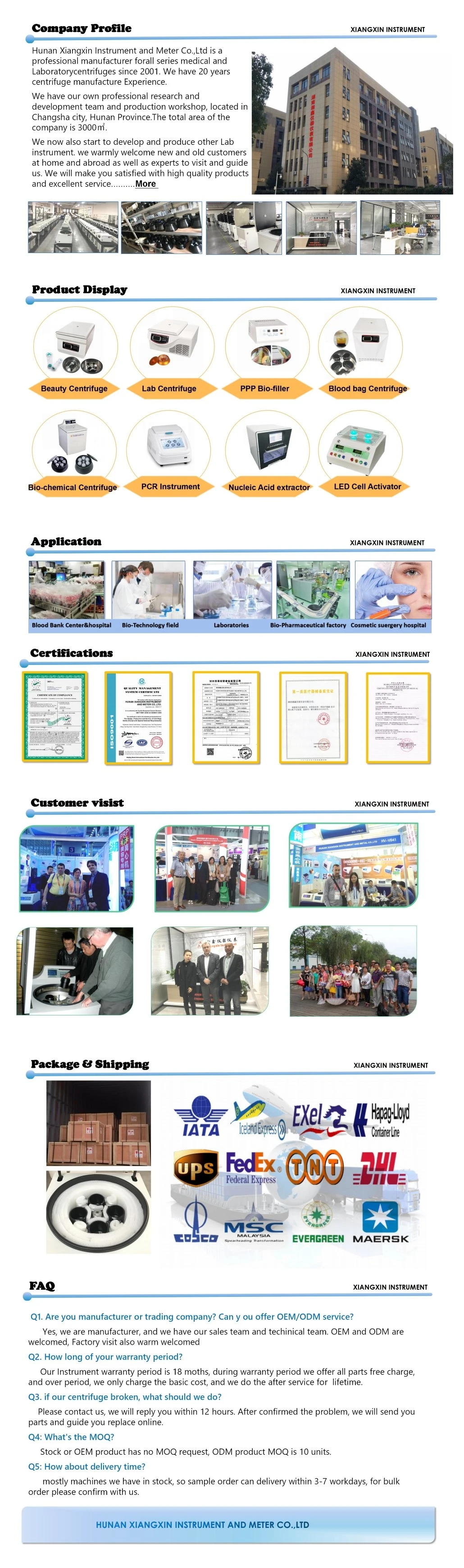 Tabletop Low Speed Blood Urine Test Medical Centrifuge