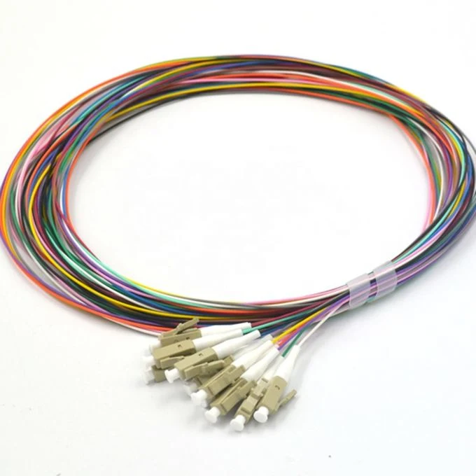 Optical Fiber Om1 Om2 Multimode Fiber Pigtail Color Coded Bunch Ribbon Fan out Customized Length
