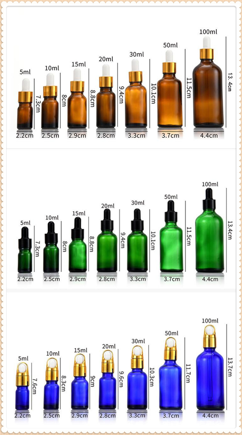 Manufacturer Perfume Bottles Clear Glass Dropper Bottle 10 Ml 20 Ml 30 Ml for Essential Oil