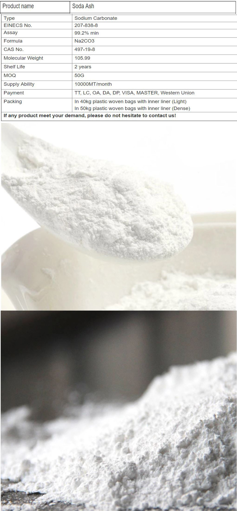 Food/Industrial Grade Sodium Bicarbonate (baking Soda) 99% Sodium Bicarbonate
