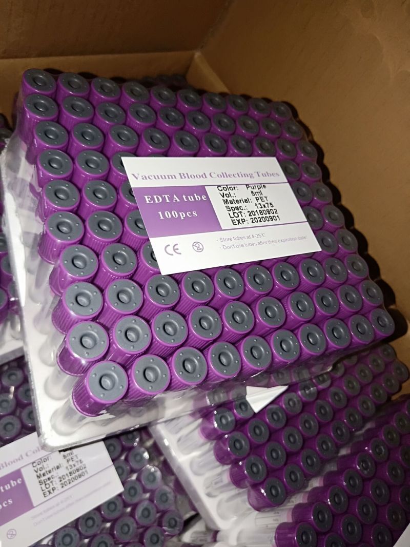 Purple Blood Test EDTA Blood Collection Tubes