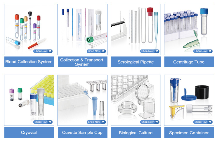 Different Vacuette Evacuated Blood Collection Tubes