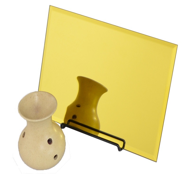 Decorative Coloured Mirror Yellow Color / Gold Colored Mirror / Art Coloured Mirror